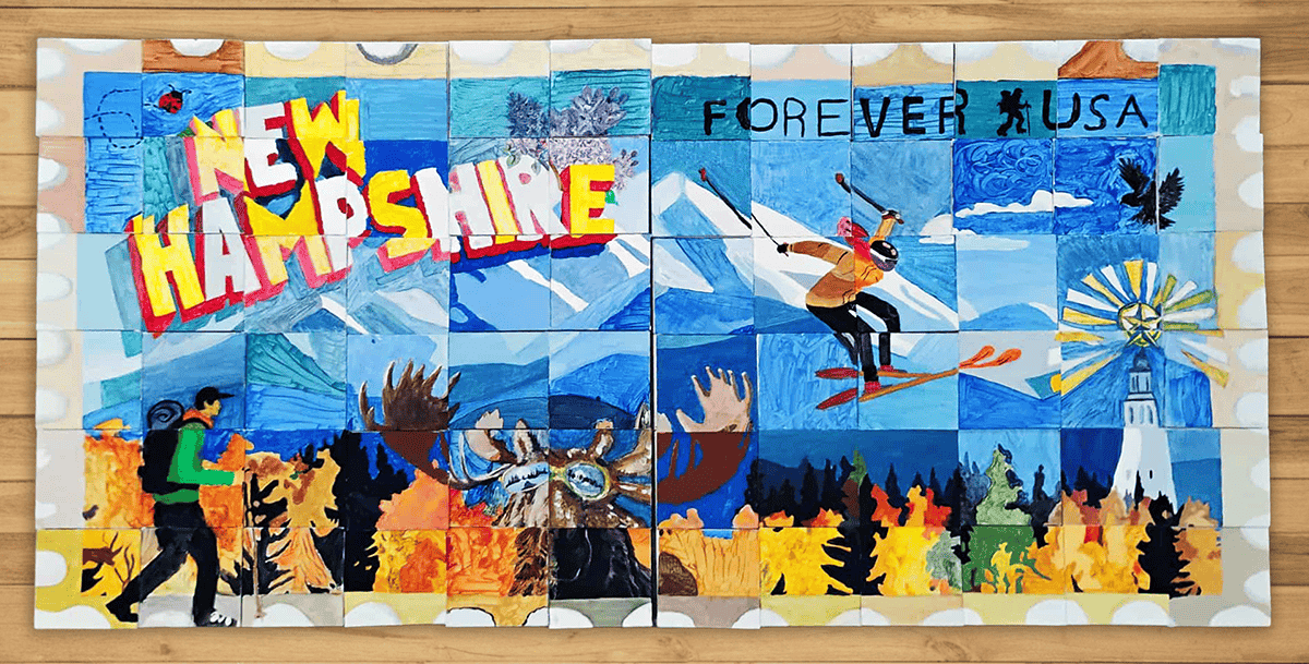 Completed NH-themed Mural created by Polaris Direct Employees 